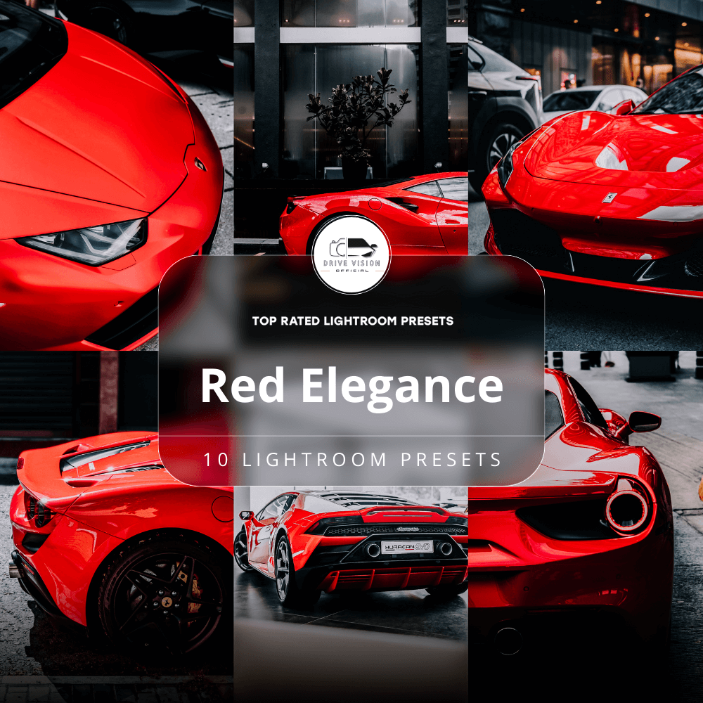 Red Elegance - Car Lightroom Preset Pack (10 Presets)