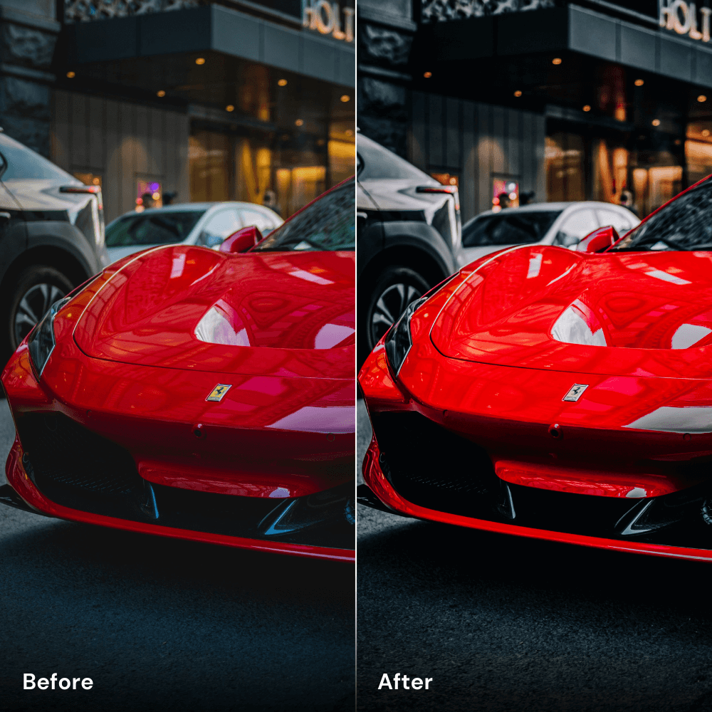 Red Elegance - Car Lightroom Preset Pack (10 Presets)