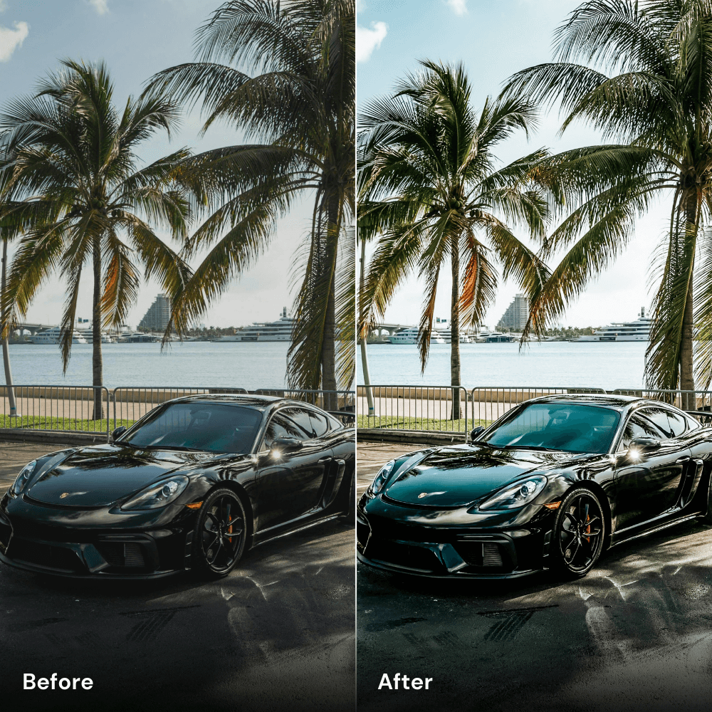 Tropical Vibes - Car Lightroom Preset Pack (10 Presets)