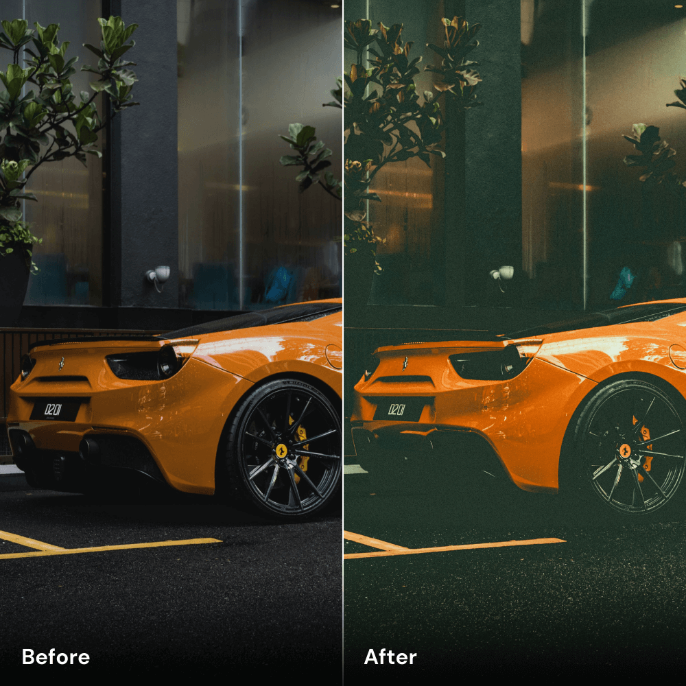 Amber Aura - Car Lightroom Preset Pack (10 Presets)