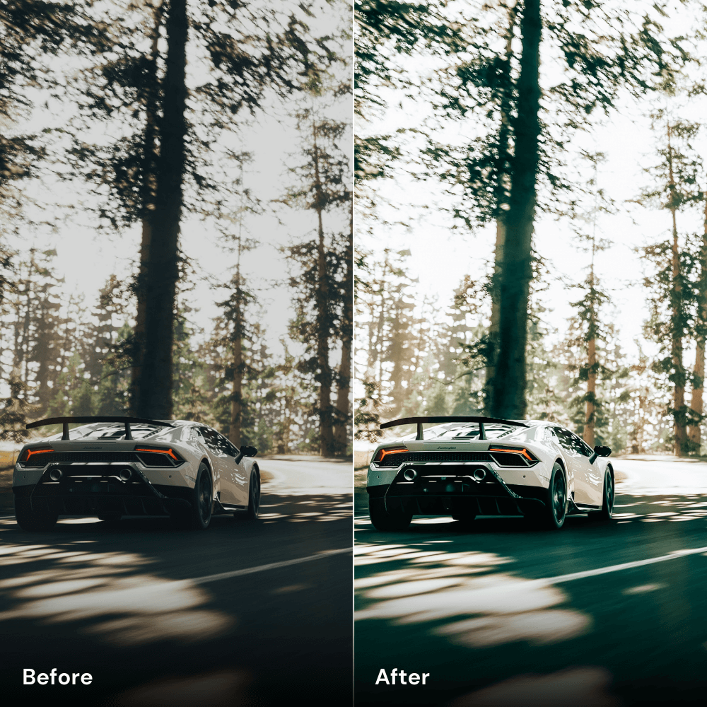 Tropical Vibes - Car Lightroom Preset Pack (10 Presets)