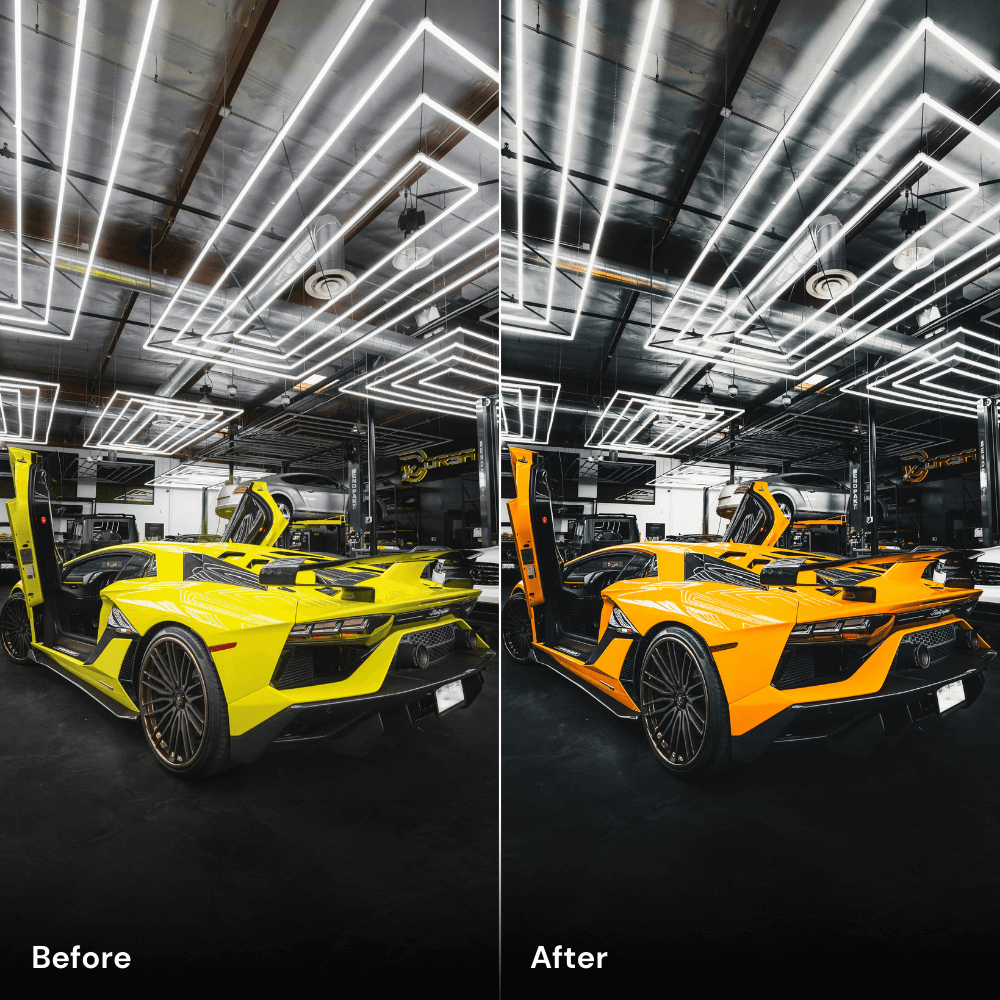 Yellow Blaze - Car Lightroom Preset Pack (10 Presets)