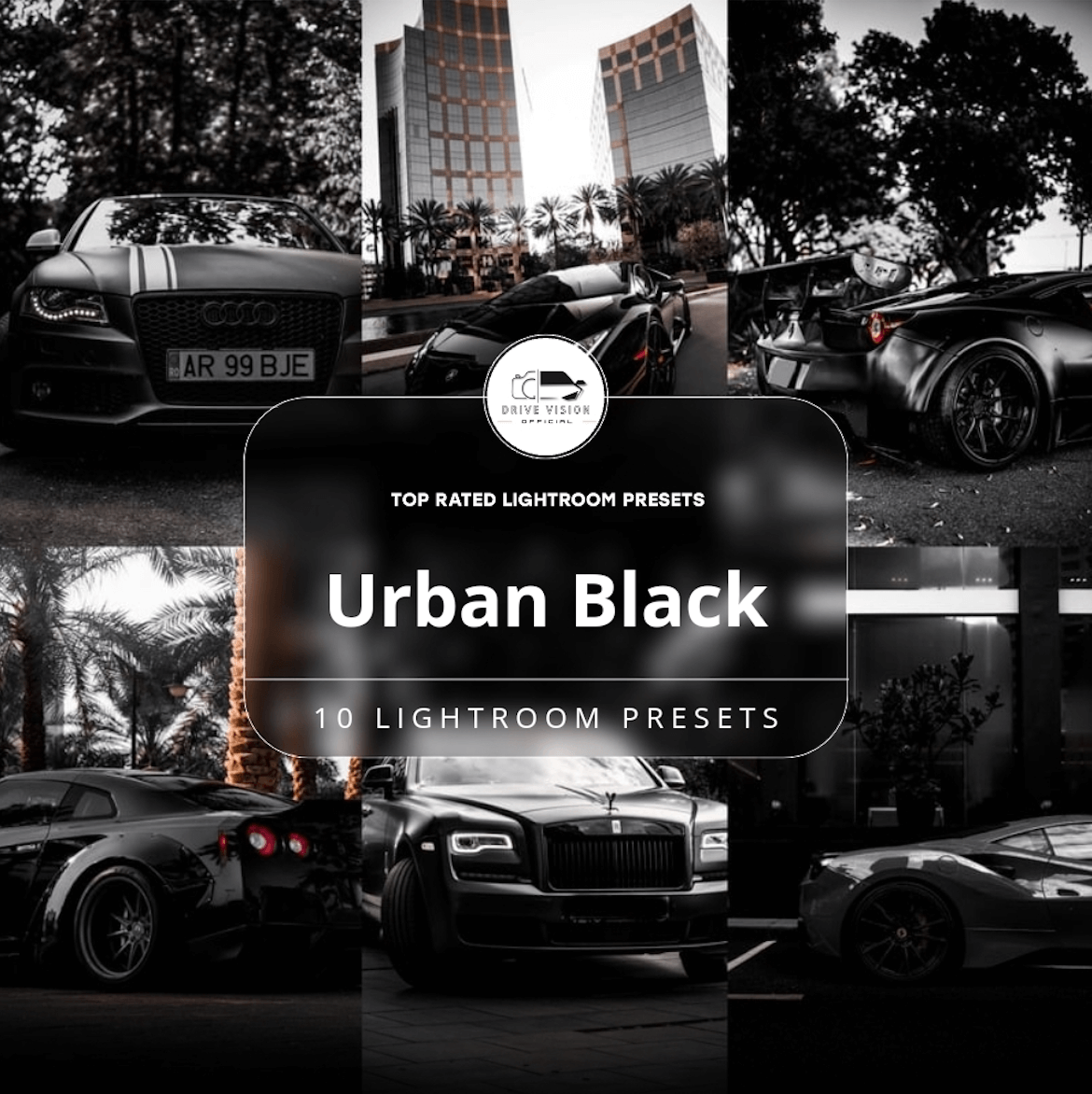 Urban Black - Car Lightroom Preset Pack (10 Presets)